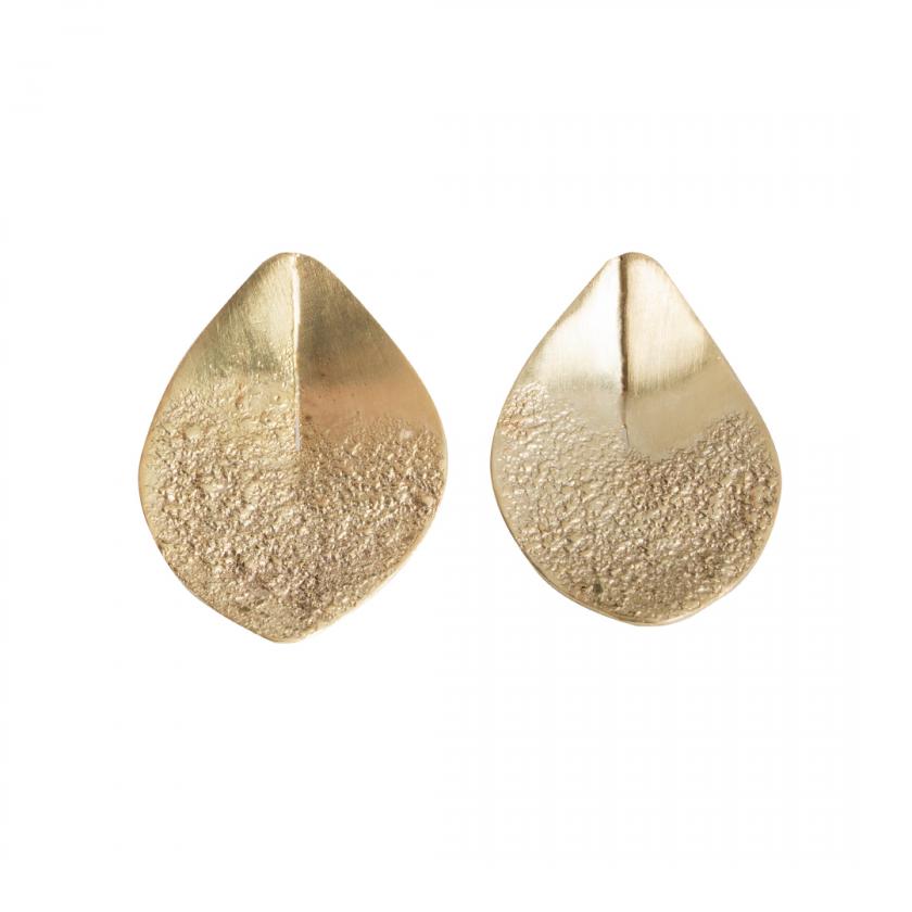 Earrings ASH LEAF MINI gold-plated