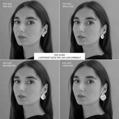 Earrings ASH LEAF matte large