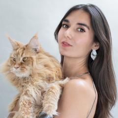 Earrings ASH LEAF matte large