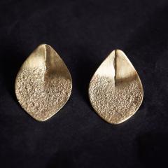 Earrings ASH LEAF MINI gold-plated