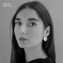 Earrings ASH LEAF polished small