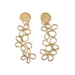 Earrings PETALS, GOLD-PLATED