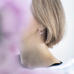 Earrings VILA SOLO rhodolith