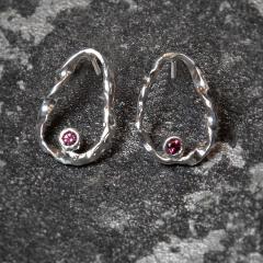 Earrings VILA SOLO rhodolith